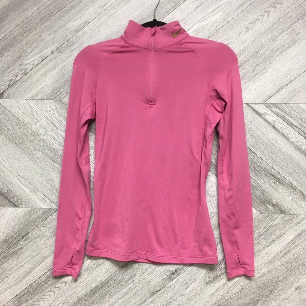 Nike Pink Pro Combat Dri-fit 3/4 Zip